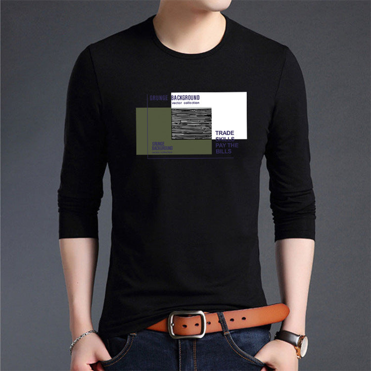 Men's Trendy Long Sleeve T-shirt Bottoming Shirt