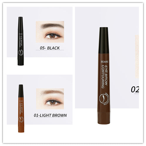 Four-headed Eyebrow Pencil Long-lasting No Blooming