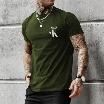 European And American New Men's Casual Round Neck Short Sleeve T-shirt