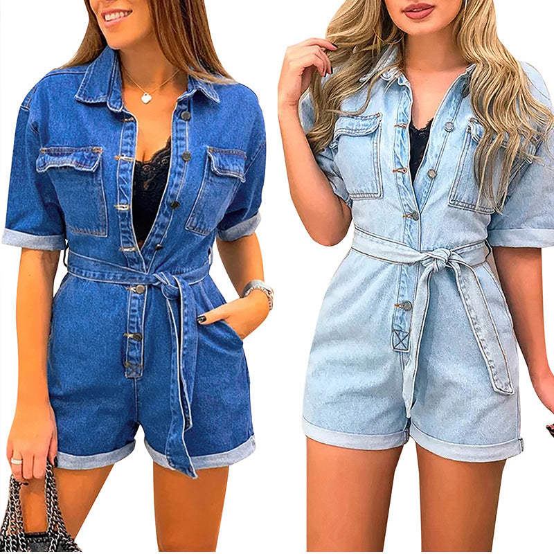 Women's denim jumpsuit