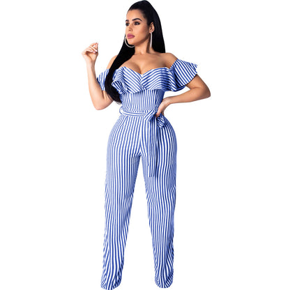 Sexy striped jumpsuit