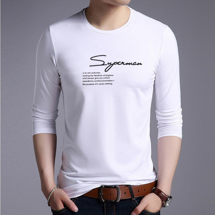 Round Neck Long-sleeved T-shirt Men's Summer Men