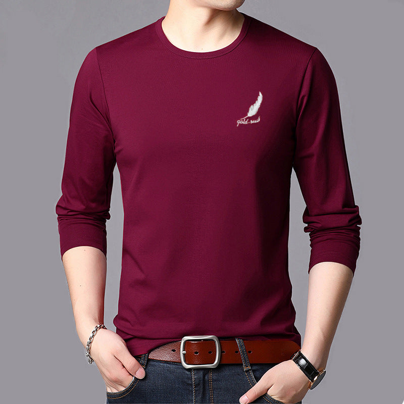 Round Neck Long-sleeved T-shirt Men's Summer Men