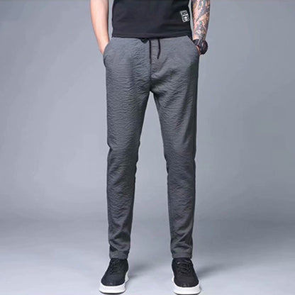 Straight Loose Ice Silk Pants Men's Thin Casual Trousers