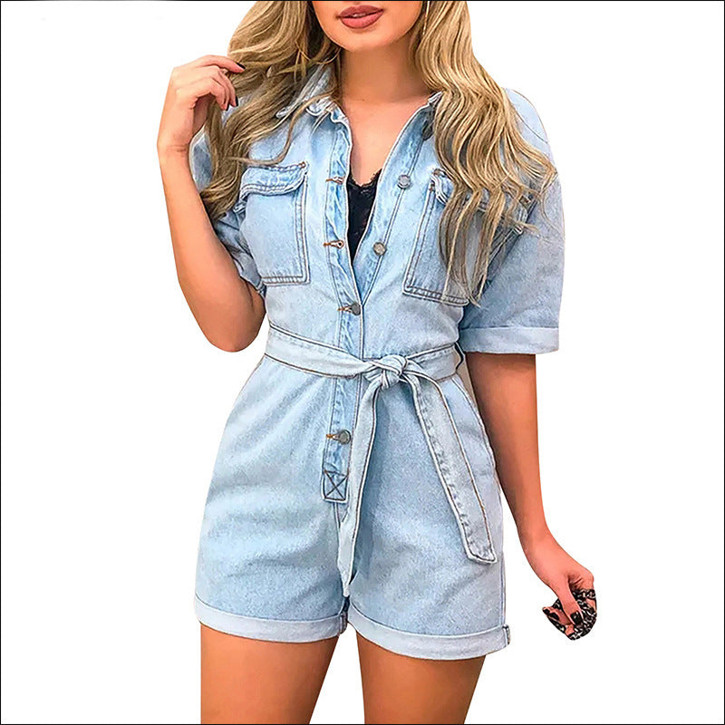 Women's denim jumpsuit