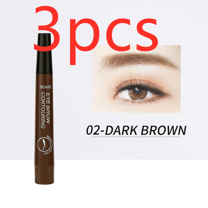 Four-headed Eyebrow Pencil Long-lasting No Blooming