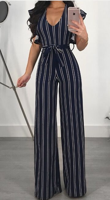 Striped jumpsuit