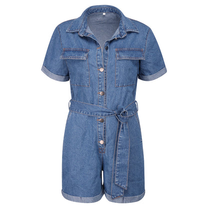 Women's denim jumpsuit