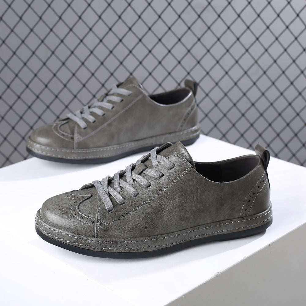 Contemporary Men's Leather Lace-Up Shoes