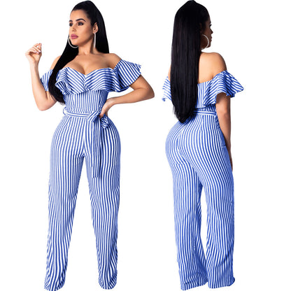 Sexy striped jumpsuit