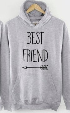 BEST FRIEND Right Arrow Hooded Sweater