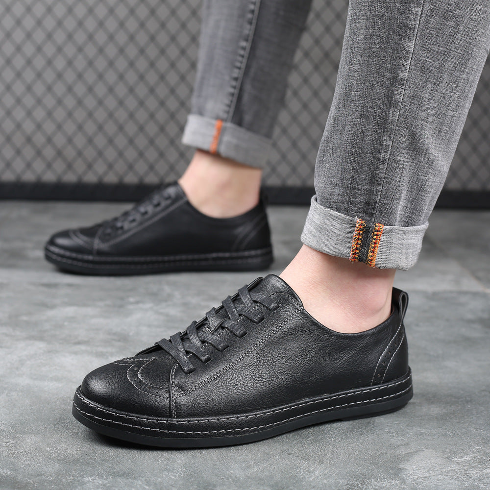 Contemporary Men's Leather Lace-Up Shoes