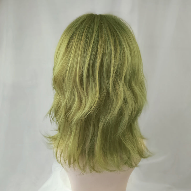 Cool Short Curly Green Hair Wig