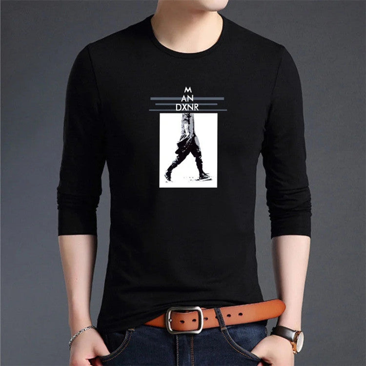 Men's Trendy Long Sleeve T-shirt Bottoming Shirt