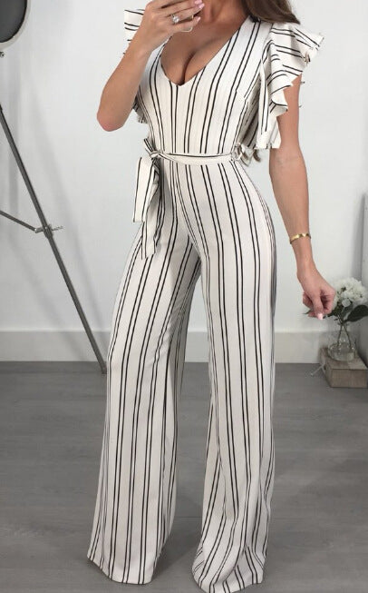 Striped jumpsuit