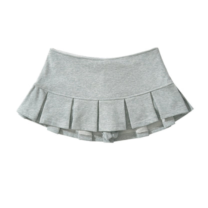 American Hot Girl Style Sexy Low Waist Pleated Miniskirt