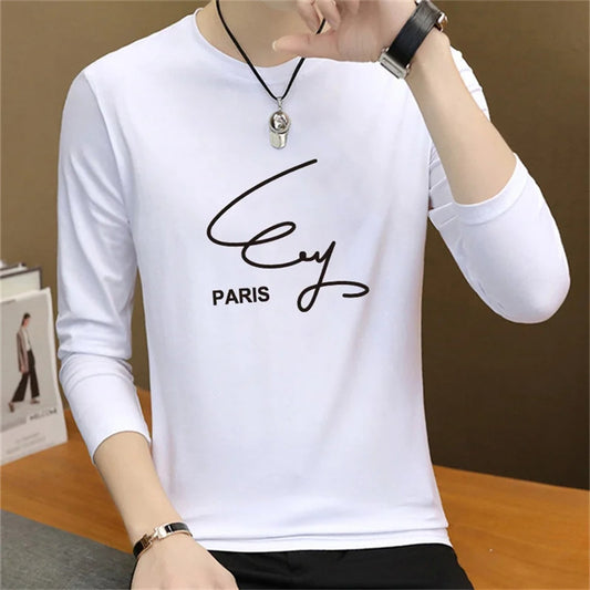 Men's Trendy Long Sleeve T-shirt Bottoming Shirt