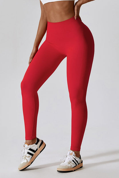 Wide Waistband Slim Fit Long Sports Leggings